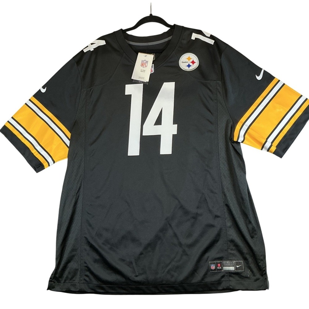 Nike Pittsburgh Steelers Pickens #14 NFL Jersey Black Men's XXL New With Tags
